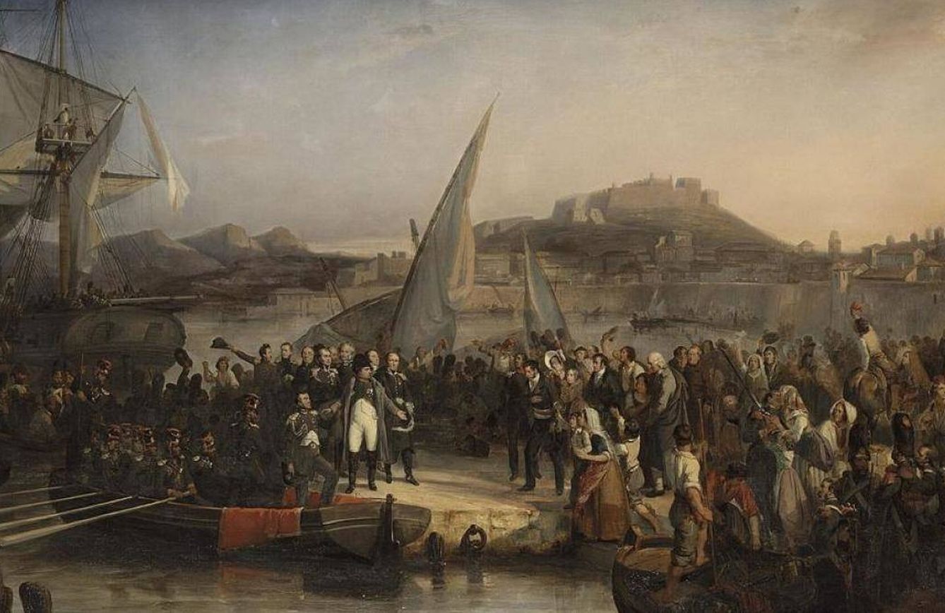 Napoleón abandona Elba el 26 de febrero de 1815
