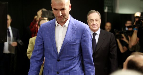 Foto: Zidane y Florentino en la presentación del técnico. (Foto: EFE)