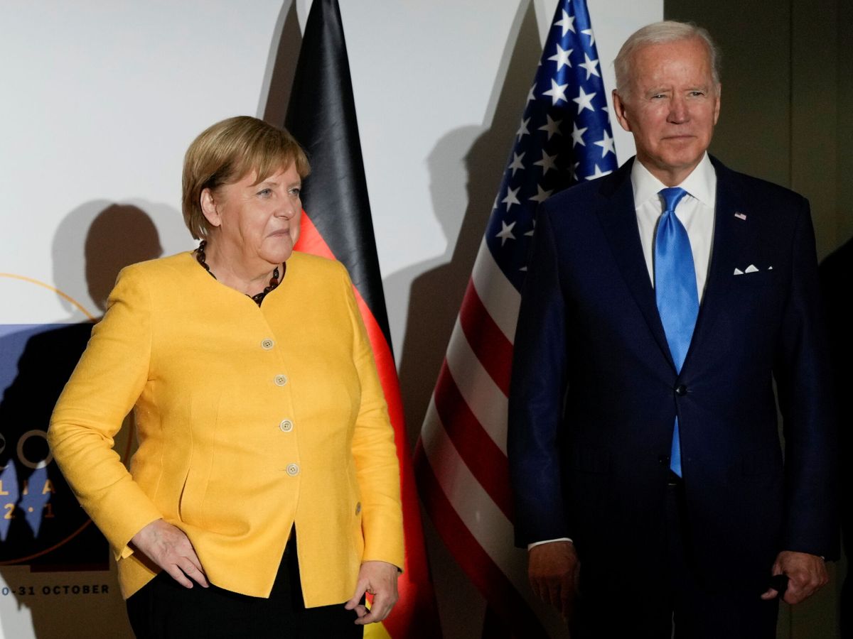 Foto: Ángel Merkel y Joe Biden. (Reuters)