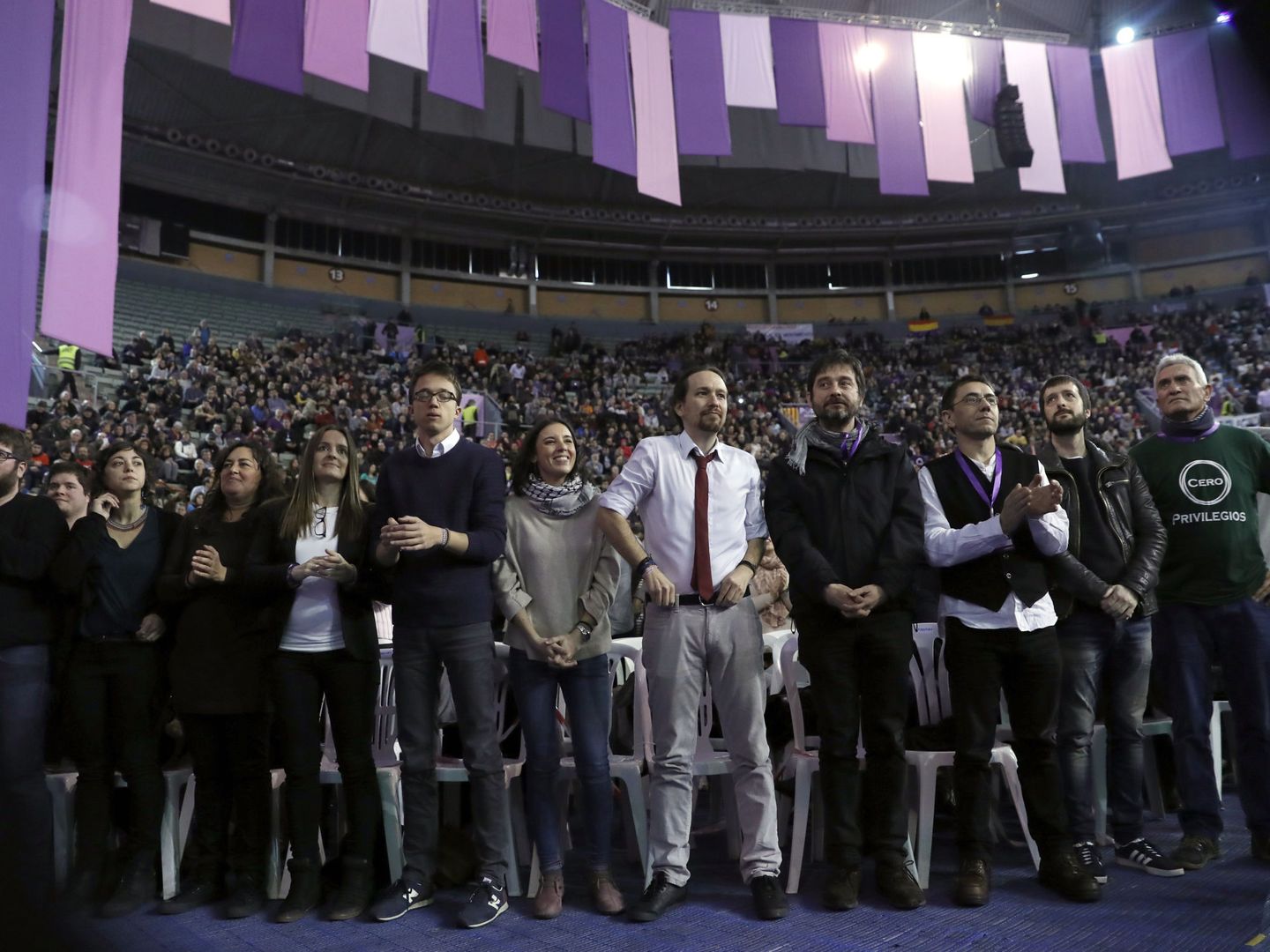 Congreso de Podemos en el Palacio de Vistalegre en 2017. (EFE)