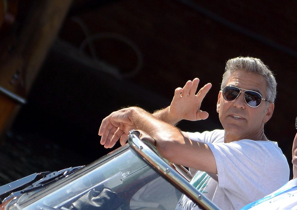 Foto: George Clooney llega a Venecia (EFE)