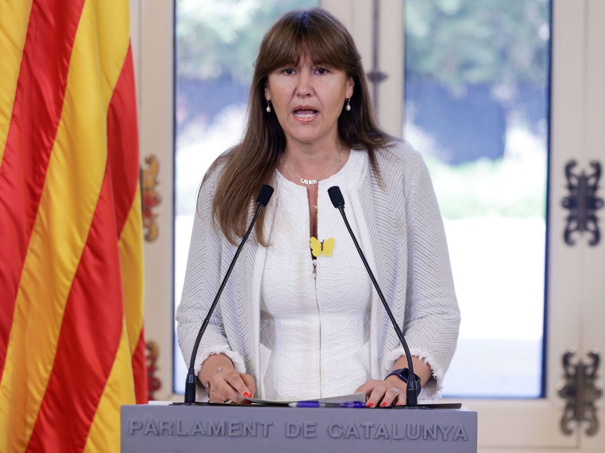 Foto: a presidenta del Parlament, Laura Borràs. (EFE/Quique García)