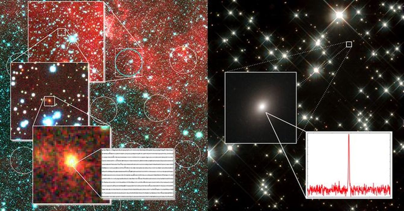 Detalles de la galaxia elíptica donde se ha detectado el radiopulso FRB 150418. / David Kaplan 
