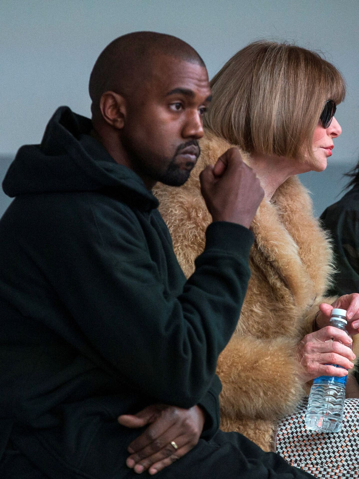 Kanye West, junto a Anna Wintour. (Reuters)