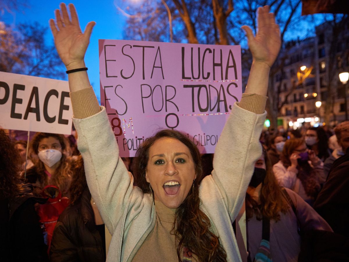 Foto: Manifestación 8M en Madrid por el Día de la Mujer: horario, recorrido y cortes de tráfico (EFE/Miguel Osés)