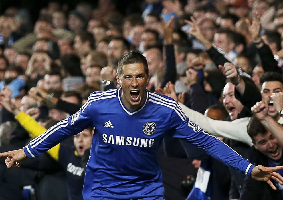 Foto: Fernando Torres celebra un tanto con el Chelsea (Efe).