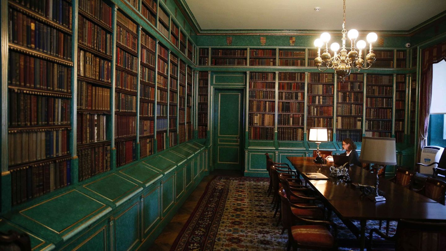 La biblioteca del palacio de Liria. (EFE)
