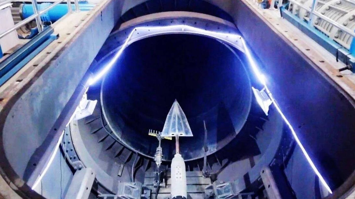 Imagen de un túnel de viento hipersónico en China.
