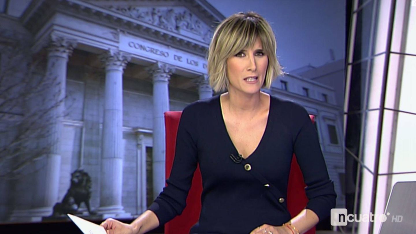 Ane Ibarzabal en su último programa de 'Noticias Cuatro. (Mediaset España)