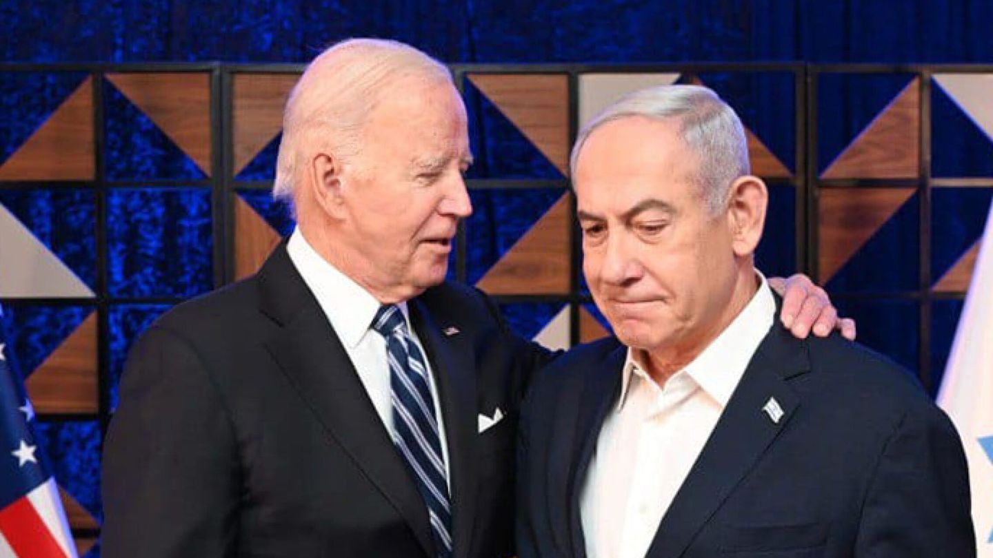 El presidente de EEUU, Joe Biden, junto a su homólogo israelí, Benjamin Netanyahu, durante su visita. (DPA/GPO/Avi Ohayon)