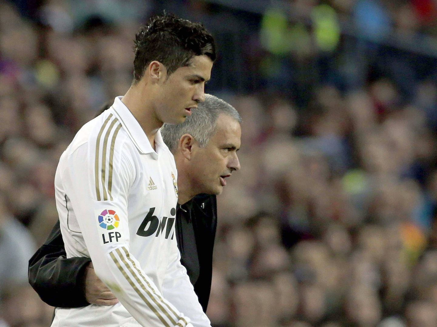 José Mourinho junto a Cristiano Ronaldo. (EFE)