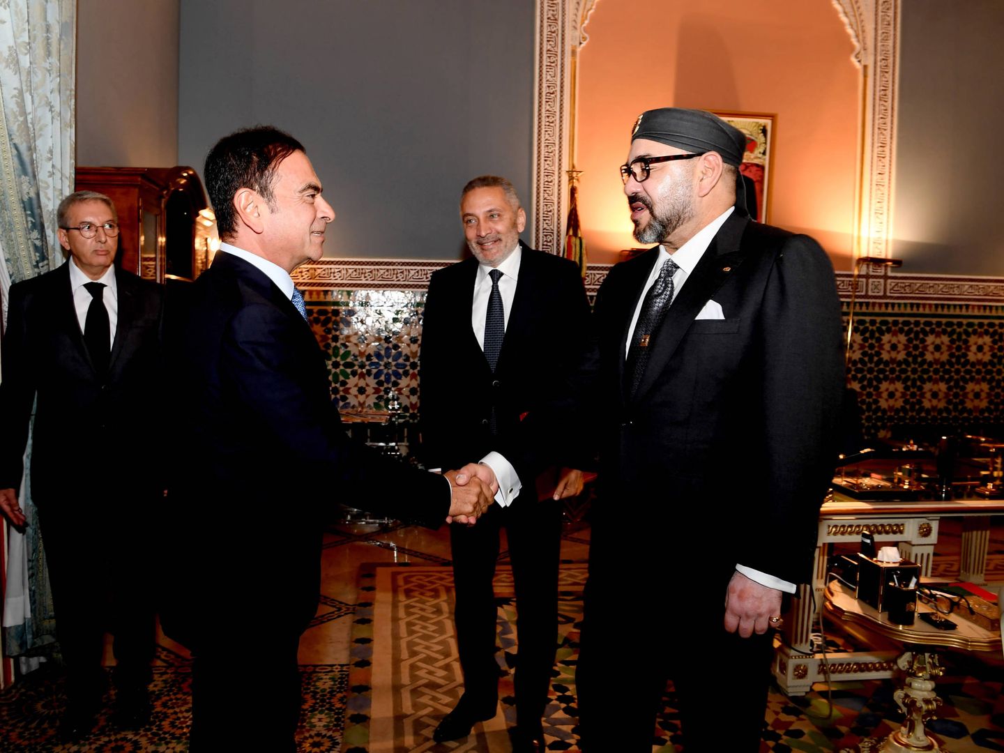  El rey Mohamed VI recibe a Carlos Ghosn, presidente de Renault, el 25 de octubre. (MAP/Libre difusión)