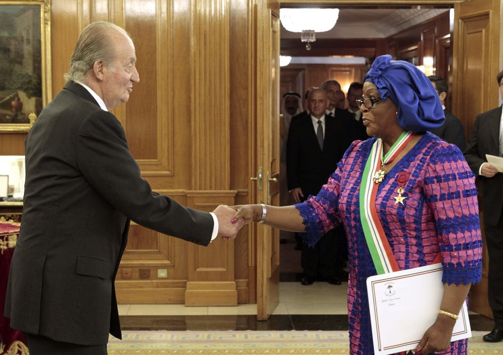 Foto: El Rey recibe las cartas credenciales de la nueva embajadora de la República de Guinea Ecuatorial