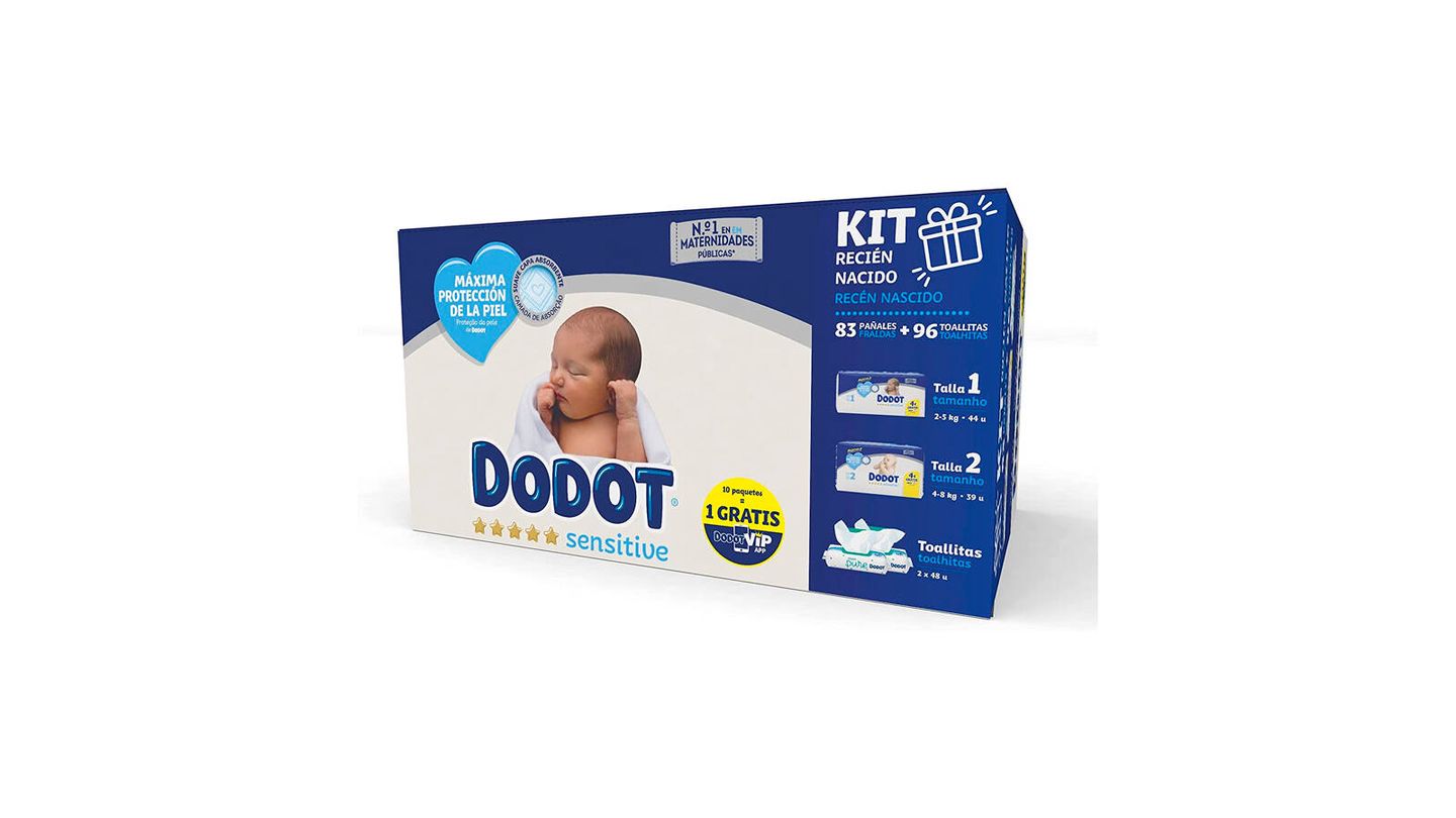 Dodot Protection Plus Sensitive - Pañales, Talla 1 (2 a 5 kg), pack de 30 :  : Bebé