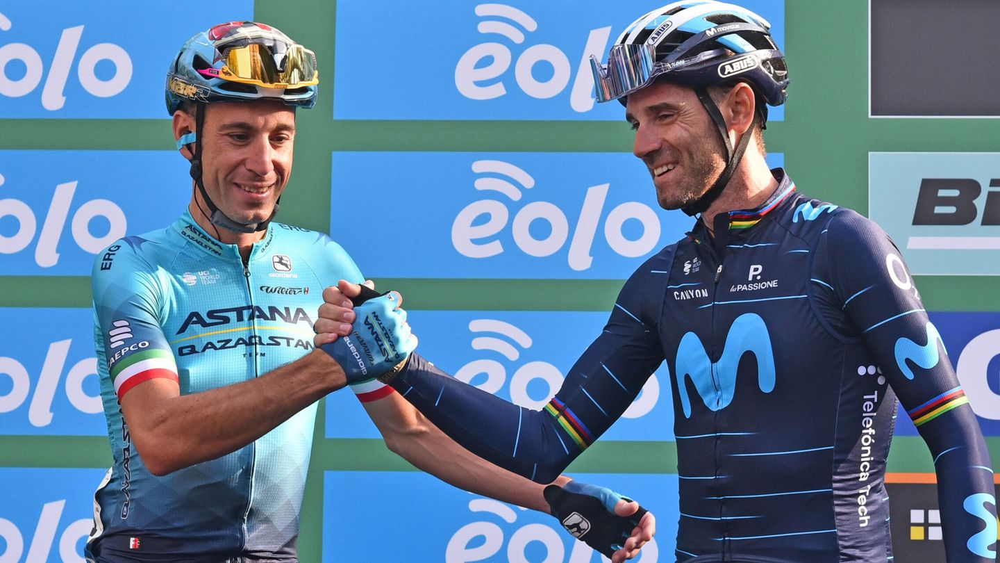 Valverde, muy feliz después de la etapa. (EFE/Javier Lizón)