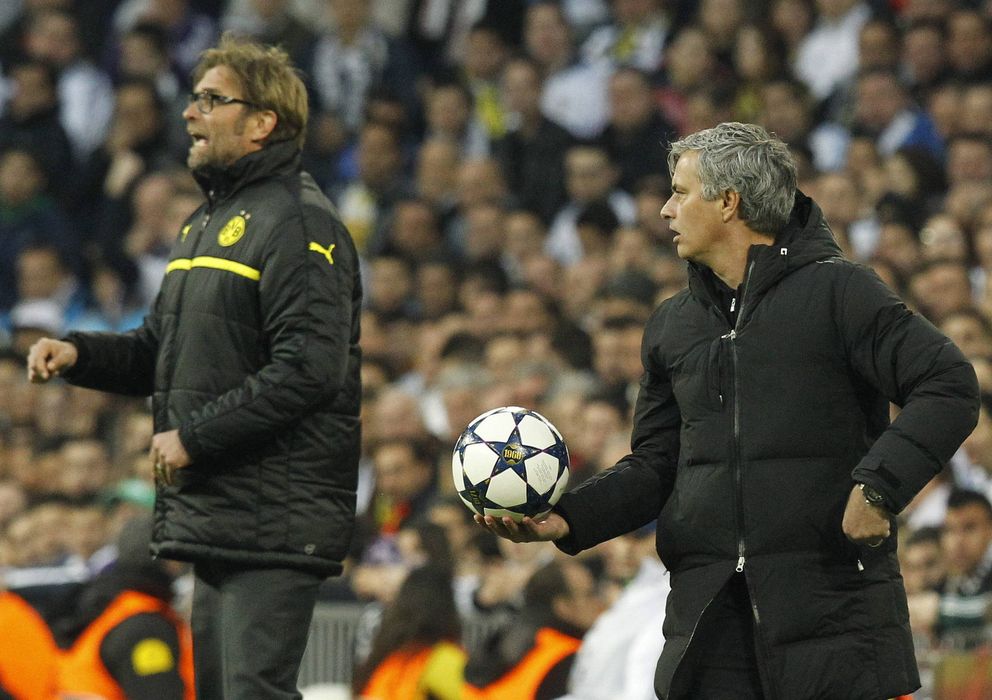 Foto: Jürgen Klopp y Mourinho, durante un Real Madrid-Borussia Dortmund (EFE)