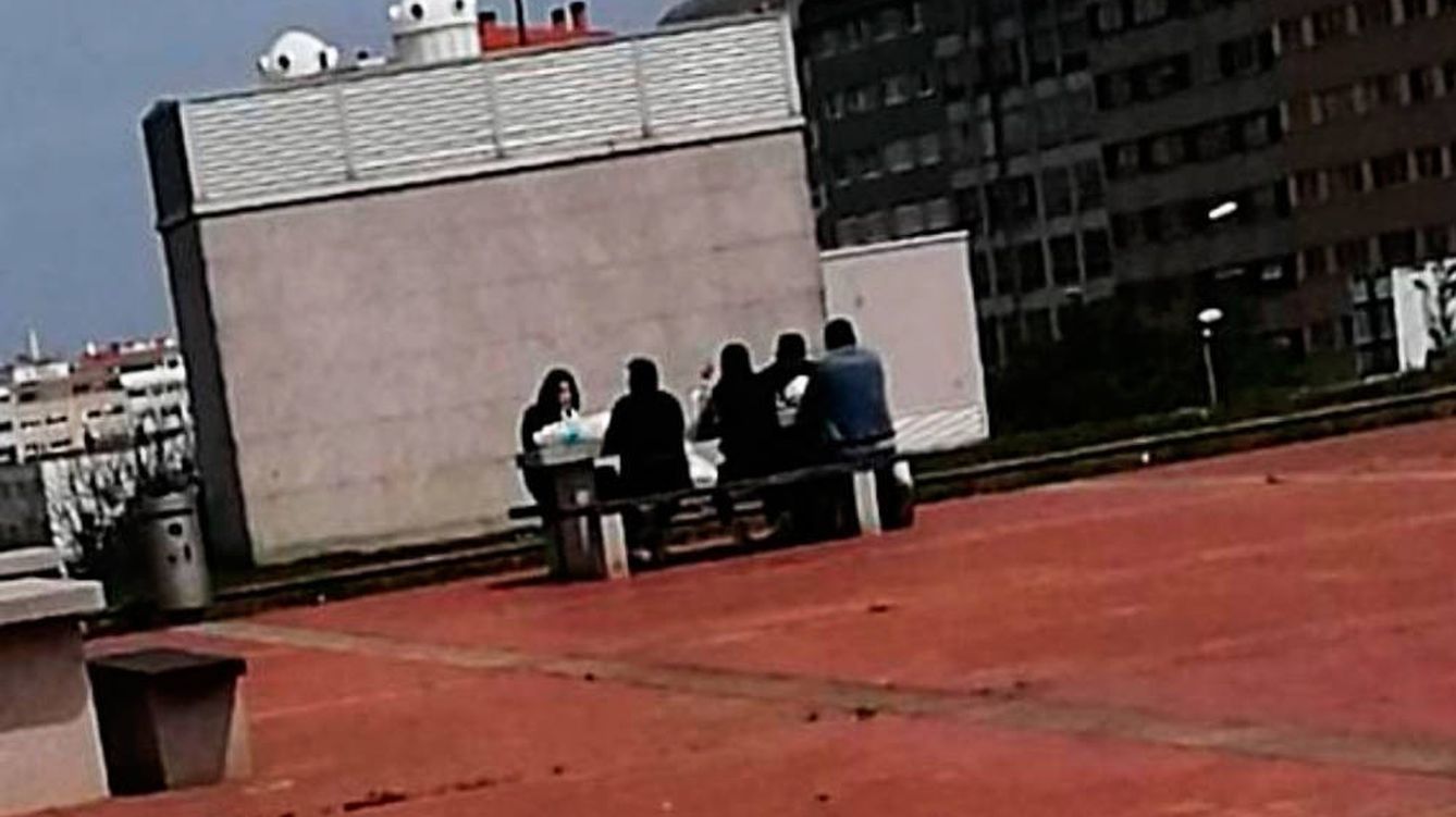 Foto: Las cinco personas que fueron denunciadas, en pleno picnic (Foto: Twitter)