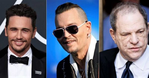 Foto: James Franco, Johnny Depp y Harvey Weinstein.