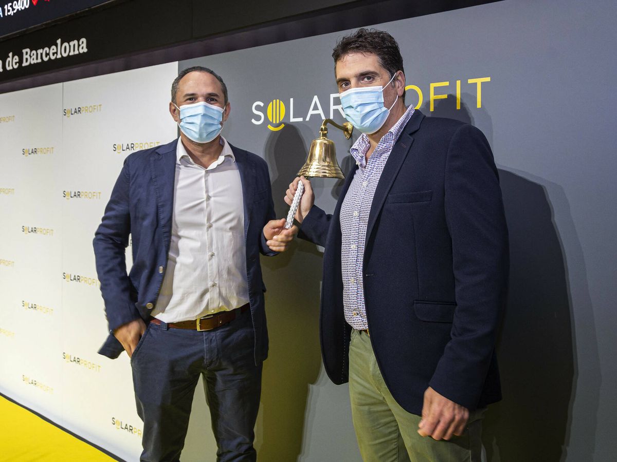Foto: Óscar Gómez y Roger Fernández, cofundadores de Solarprofit. (BME)