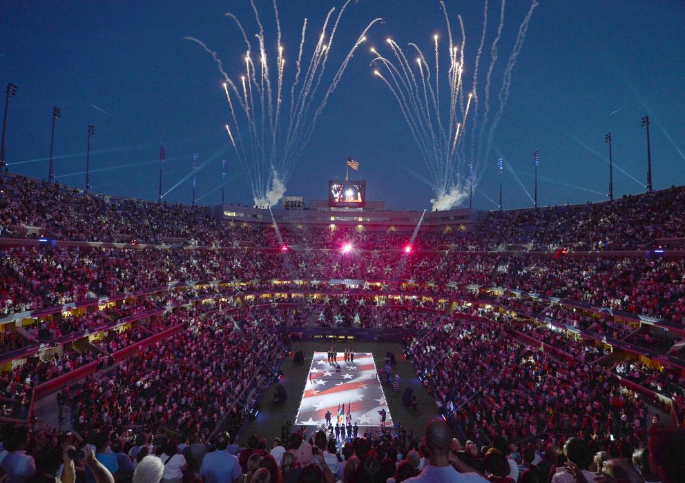 Foto: Ceremonia de inauguración del US Open (Efe).