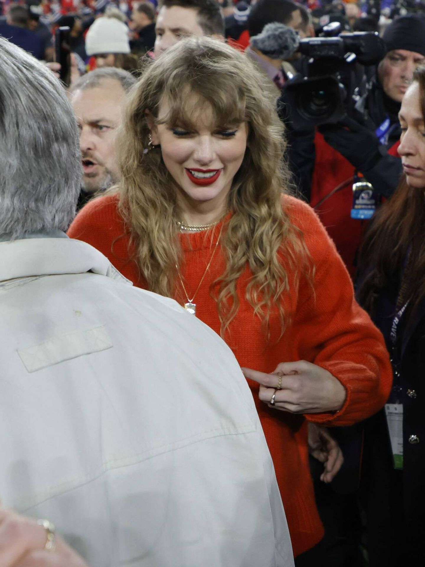 Taylor Swift en el partido de los Kansas City Chiefs. (Cordon Press/Geoff Burke-USA TODAY Sports/Sipa USA)