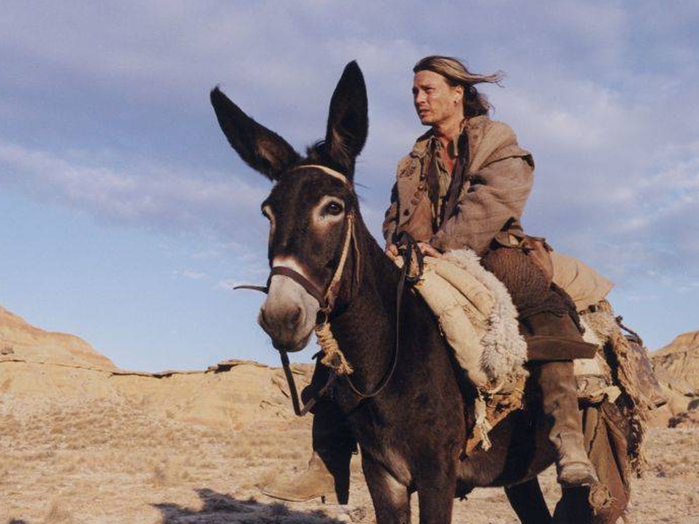 Johnny Depp en un momento del rodaje del primer Quijote. (Lost in La Mancha)