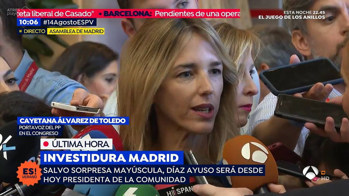 La doble metedura de pata de una reportera de Antena 3 con Cayetana Álvarez de Toledo