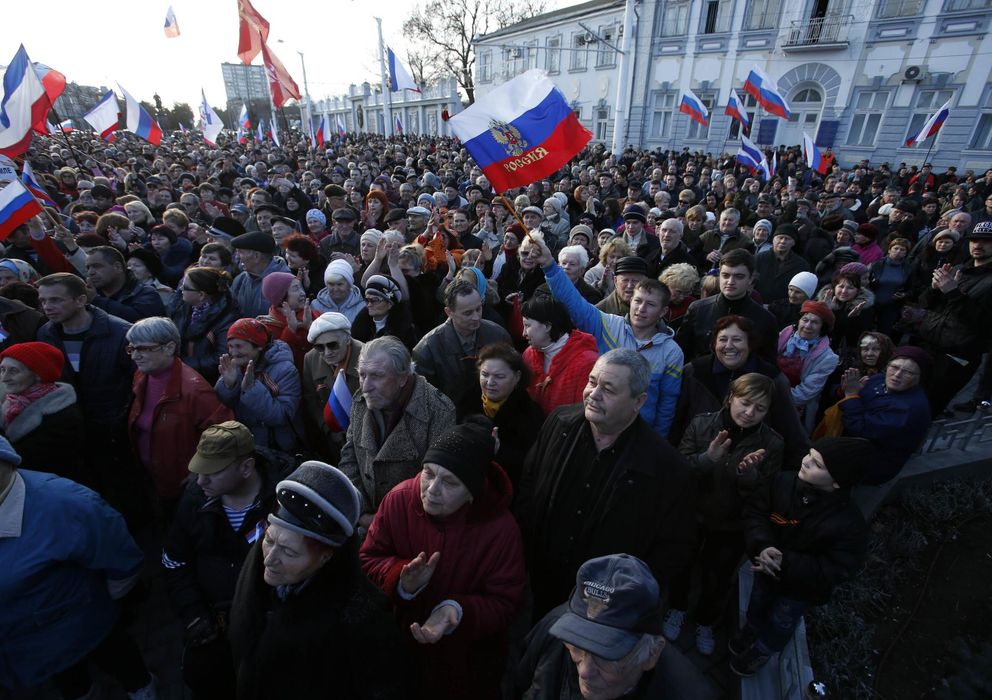 Foto: Manifestación prorrusa en Crimea (Reuters)