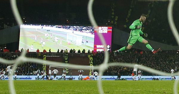 Foto: De Gea celebra un gol del Manchester United al West Ham en el London Stadium. (Reuters)