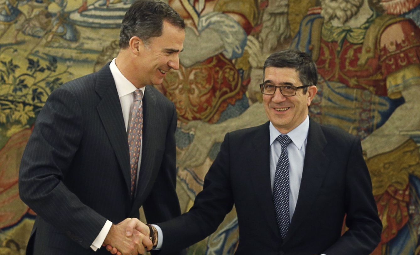 Foto: Felipe VI recibió al presidente del Congreso, Patxi López. (Efe)