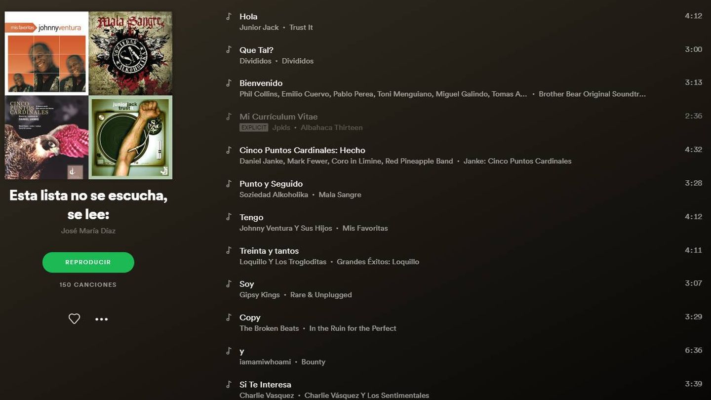 Lista de Spotify de José María Díaz