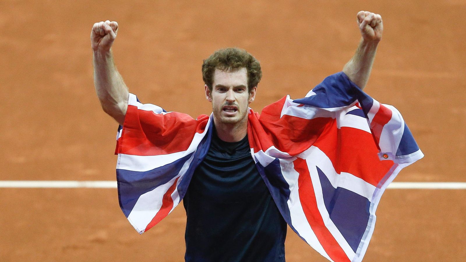 Foto: Andy Murray celebra el título de Copa Davis con Reino Unido (Efe).