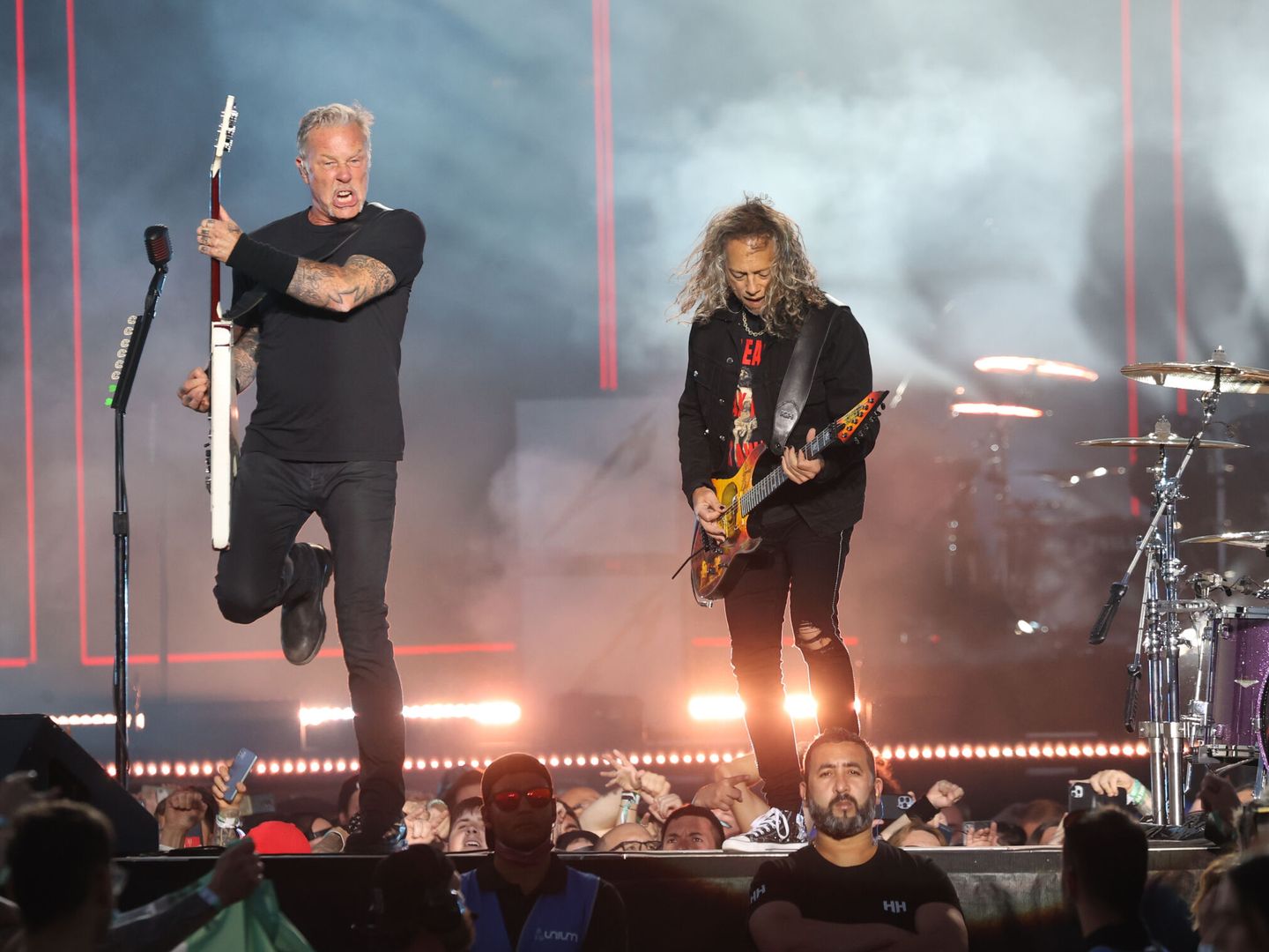 Los integrantes del grupo estadounidense Metallica, en el Mad Cool. (EFE/Kiko Huesca)