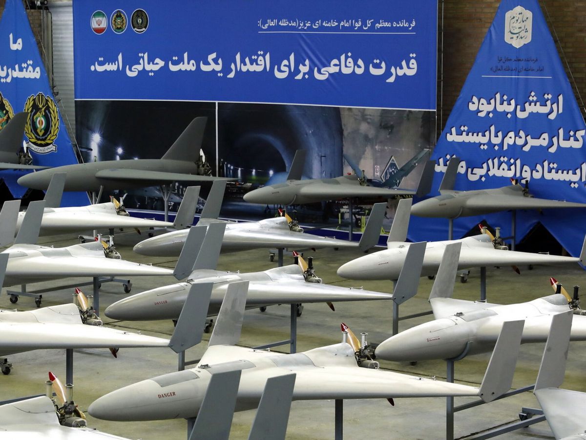 Foto: Una fábrica de drones iraníes. (EFE/Ejército iraní)