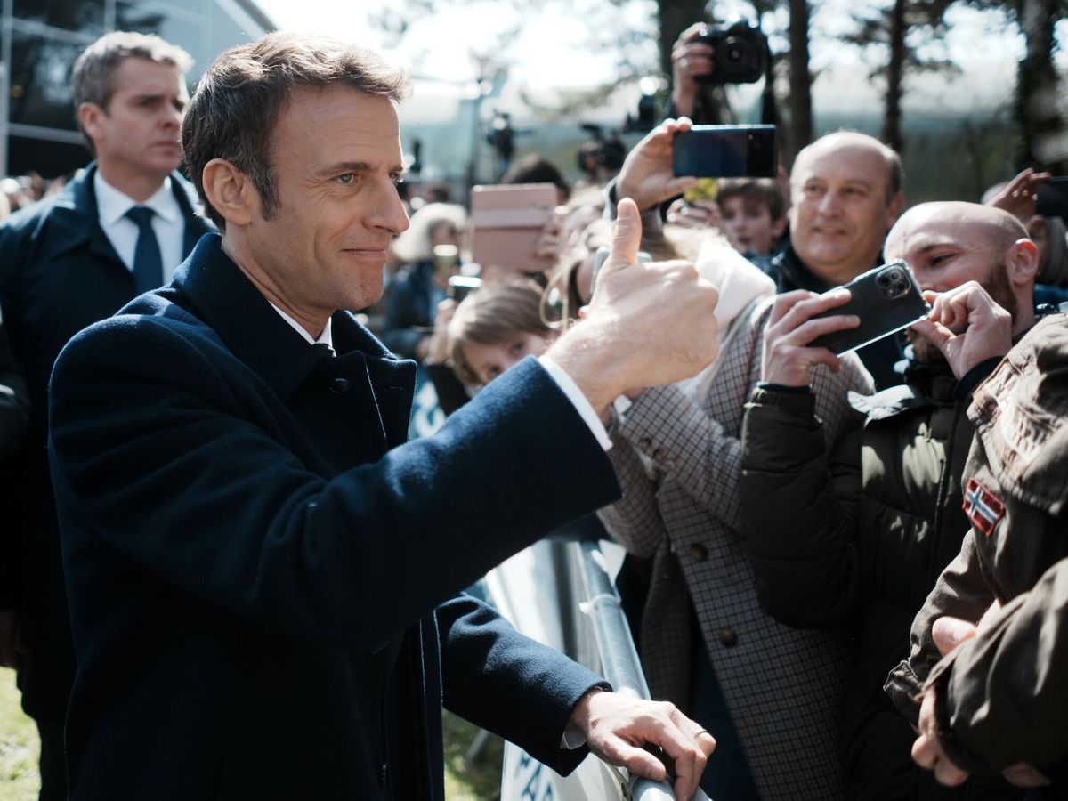 Foto: Macron, en un acto electoral. (EFE/EPA/Thibault Camus)
