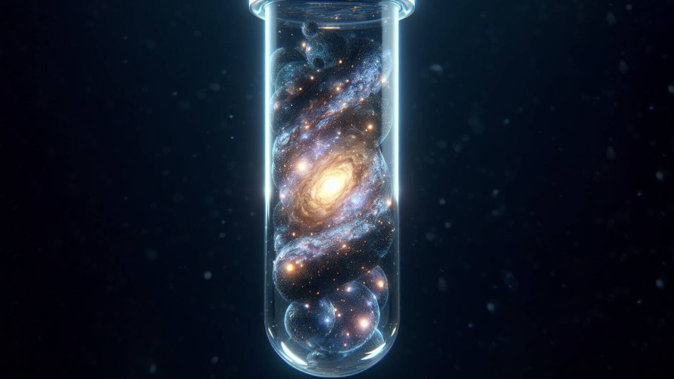 Foto: Un universo de laboratorio. (Inteligencia artificial/Dall-E)