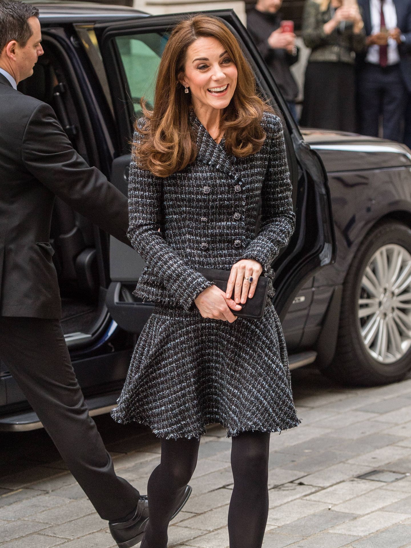 Kate Middleton luce conjunto de tweed. (Getty)