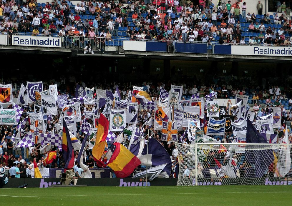 Foto: Fondo sur del Santiago Bernabéu durante un partido del Real Madrid