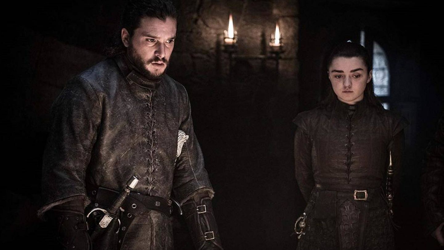 Jon Snow y Arya Stark en 'Juego de Tronos'. (HBO)