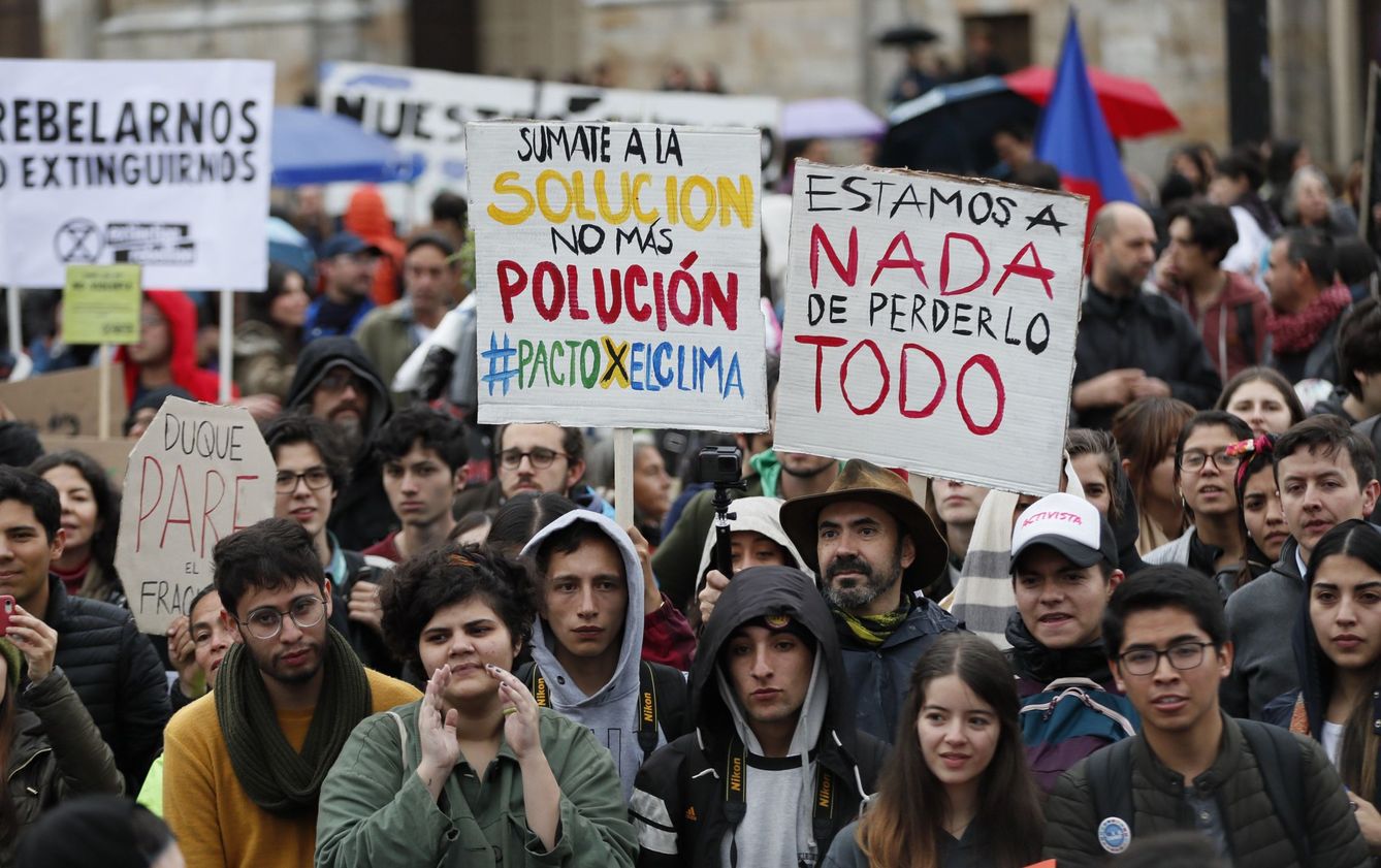 Huelga General por el Clima en Bogotá en 2021.
