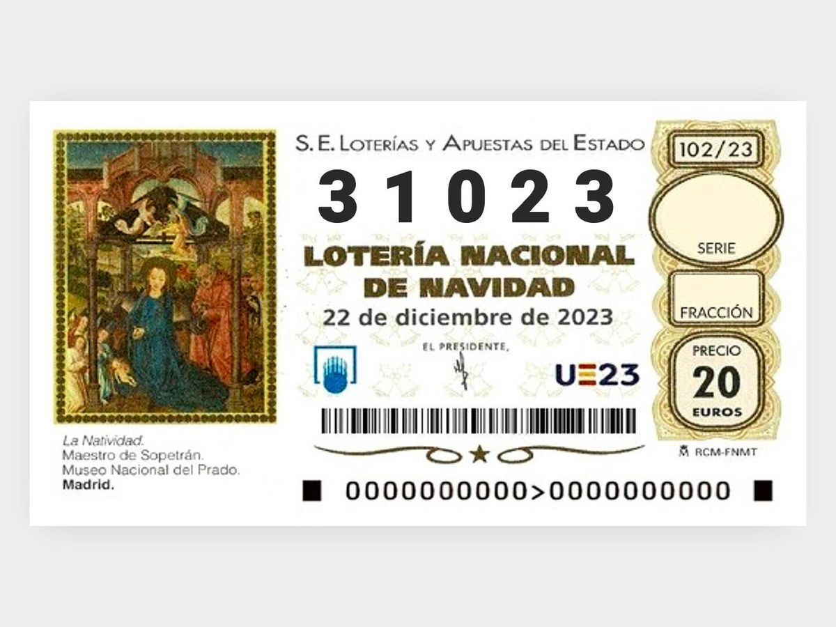 Foto: El décimo de la jura de la Constitución de Leonor para la Lotería de Navidad 2023