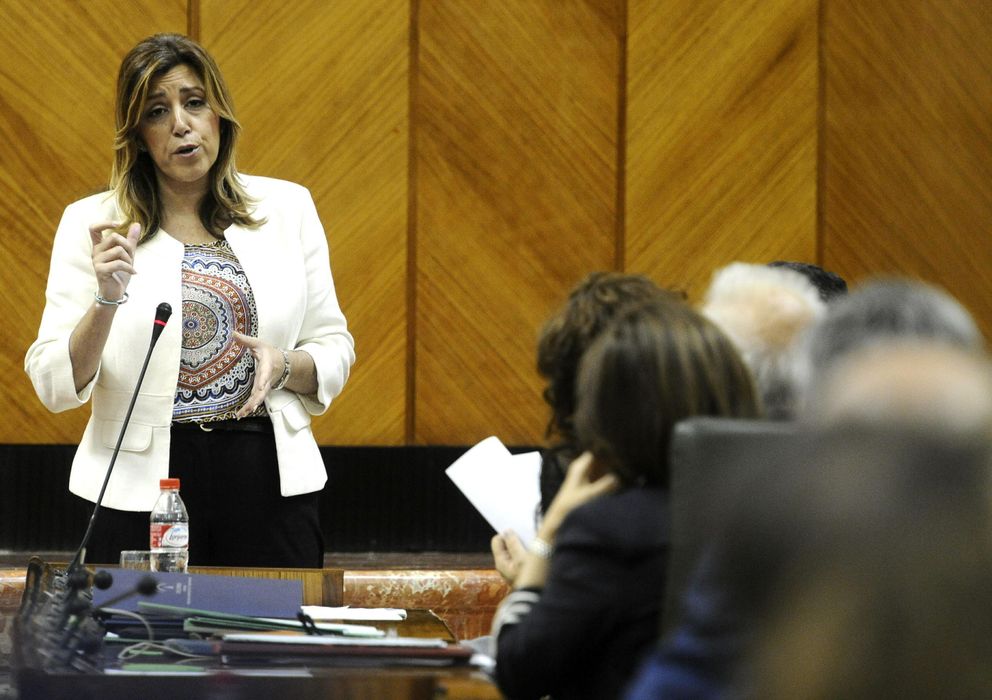 Foto: Susana Díaz, durante una sesión de control al Gobierno andaluz. (EFE)