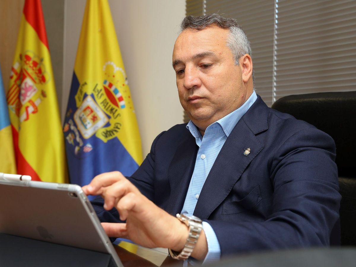 Foto: Miguel Ángel Ramírez, presidente de la UD Las Palmas. (EFE/Elvira Urquijo A.)