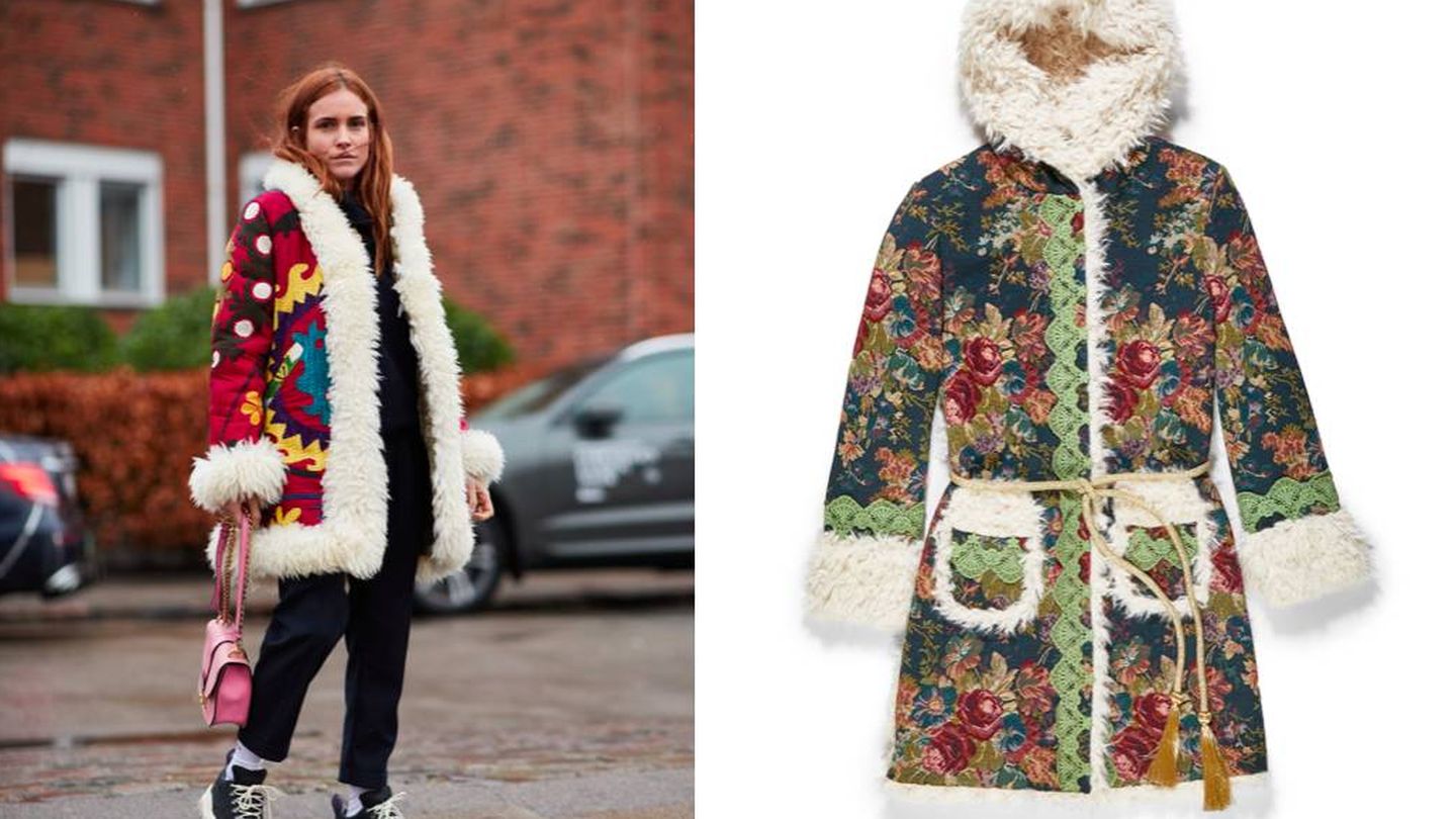 Lleva el abrigo print con un look en monocolor (Imaxtree). Abrigo de Laura Bernal (347,50 €).