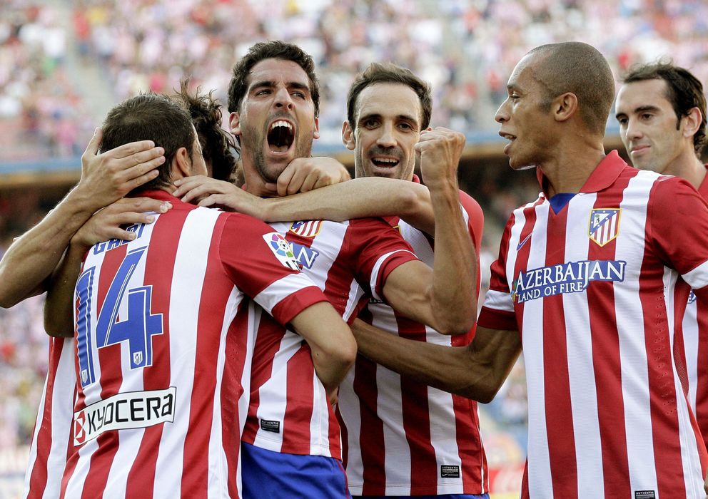 Foto: Los jugadores del Atlético de Madrid celebran un gol durante la presente temporada en el Vicente Calderón.