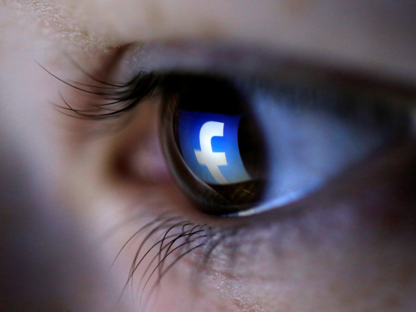 FILE PHOTO: A picture illustration shows a Facebook logo reflected in a person's eye, in Zenica, March 13, 2015.  REUTERS Dado Ruvic Illustration File Photo