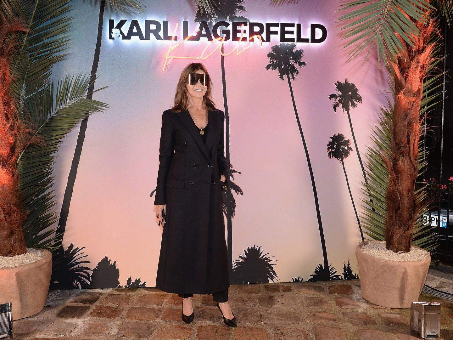 Carine Roitfeld en el lanzamiento de la colección Karl Lagerfeld x Kaia. (Getty)