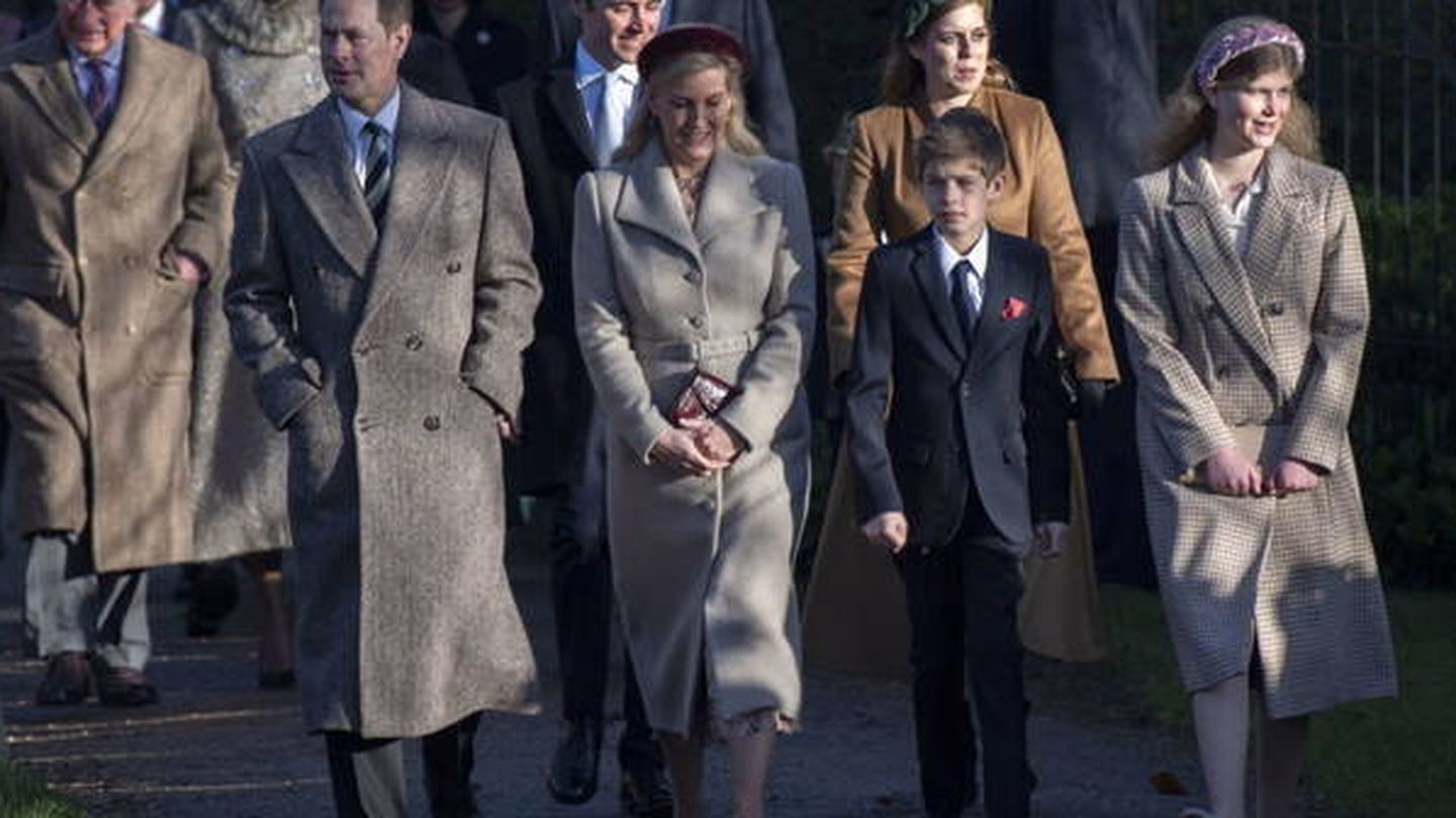 El príncipe Eduardo, Sophie Wessex y sus hijos en una imagen de archivo. (EFE)