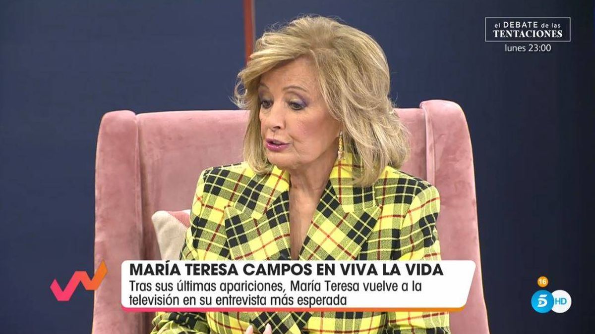 'Viva la vida' | María Teresa Campos, sobre su bronca con Jorge Javier: "Yo lo pasé muy mal"
