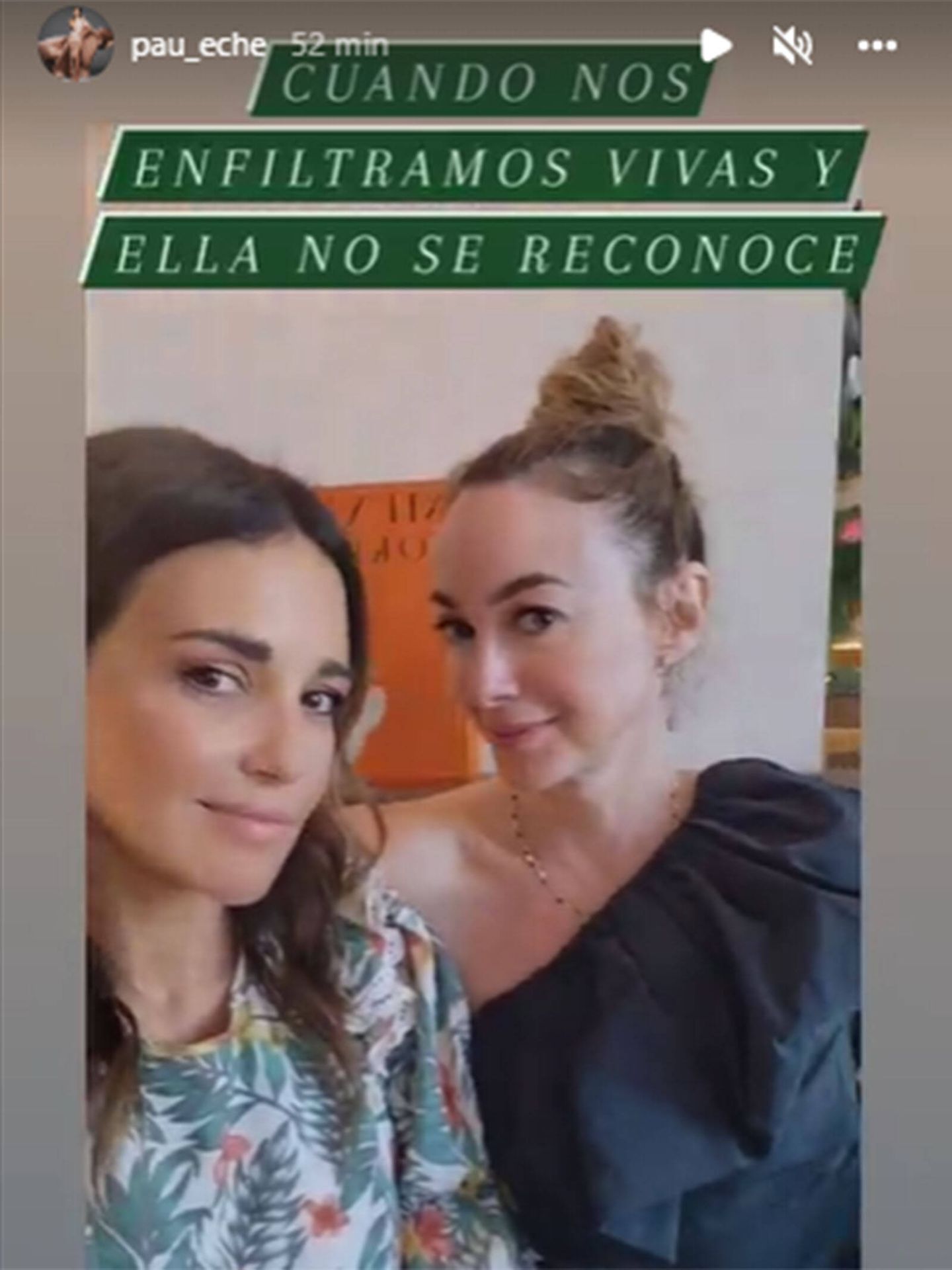 Paula Echevarría y Marta Hazas con el filtro de Instagram. (Instagram/@pau_eche)